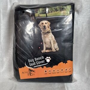 Active Dog Bench Seat Cover Black Waterproof Non Slip Car Back Seat Protector